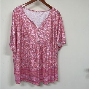 NWT BEAUTIFUL 5x Stretchy Paisley Lagenlook Tunic Top